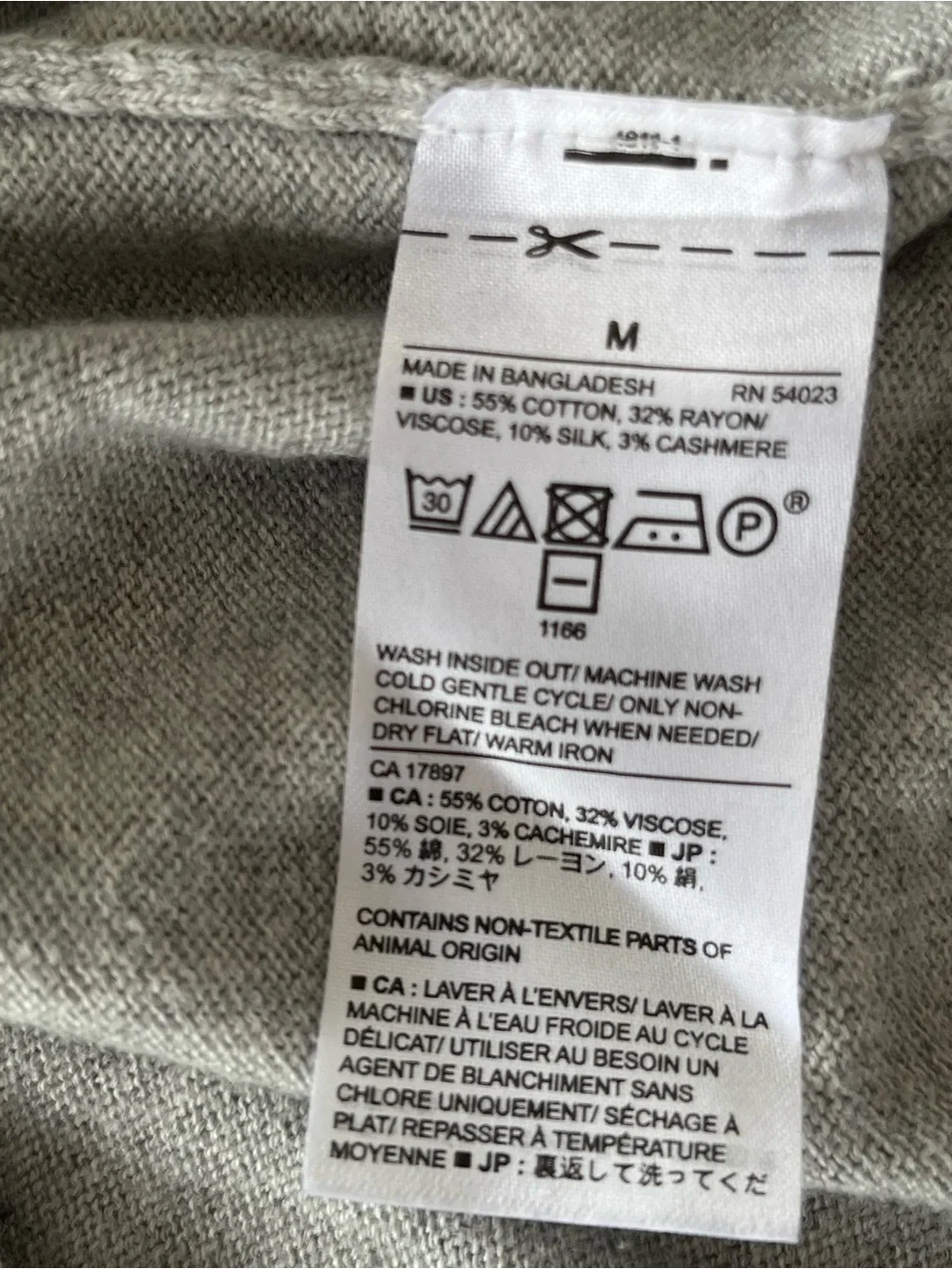 Banana Republic Men’s Premium Luxe Yarn Gray V-Neck Sweater Fall/Winter
